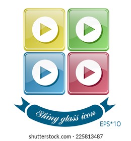 play web icon on background.