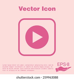 play web icon on background.