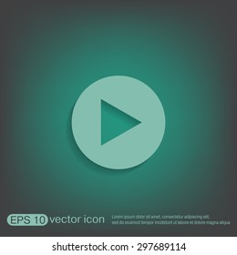 play web icon on background.
