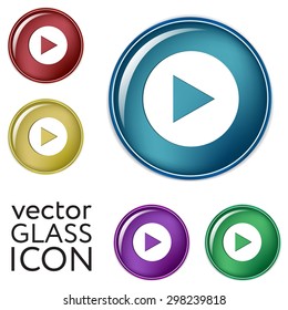 play web icon on background.