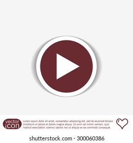 play web icon on background.