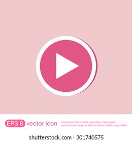 play web icon on background.