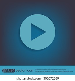 play web icon on background.