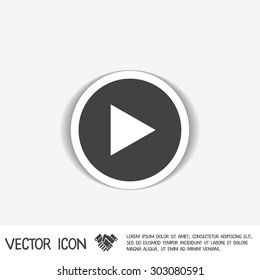 play web icon on background.