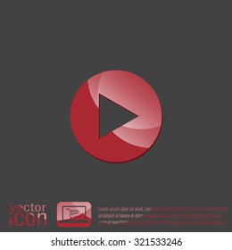 play web icon on background.