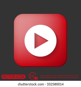 play web icon on background.