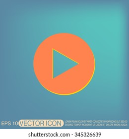 play web icon on background.