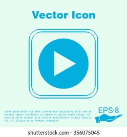 play web icon on background.