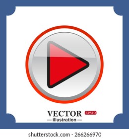 play, web icon. vector design