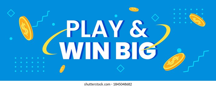 Play and win big prizes contest online games web banner template vector