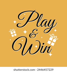 Play and win exciting prizes games contest banner template design vector