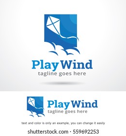 Play Wind Logo Template Design Vector or Icon