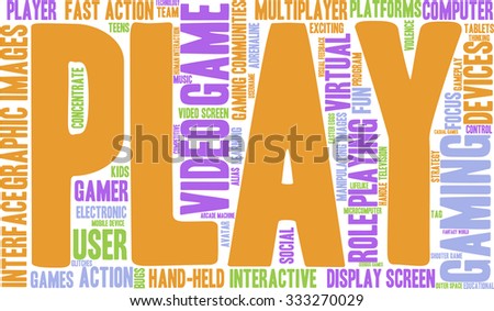Play word cloud on a white background. 