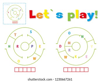 Play and write the words horse and donkey. Find a way out of the maze and make words out of letters