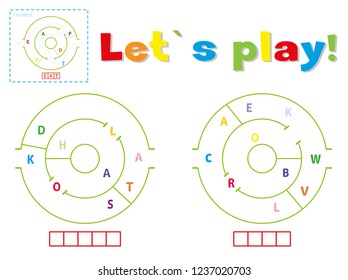 Play and write the words koala and crow. Find a way out of the maze and make words out of letters