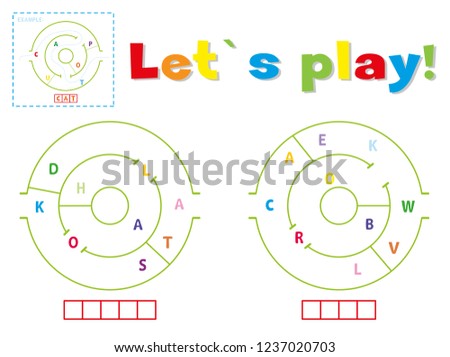 Play and write the words koala and crow. Find a way out of the maze and make words out of letters