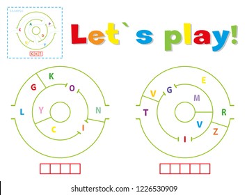 Play and write the words lion and tiger. Find a way out of the maze and make words out of letters