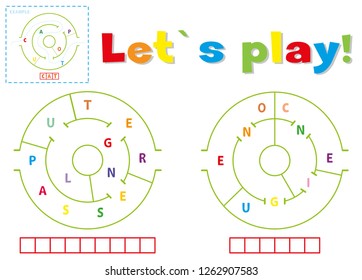 Play and write the words passenger and engine. Find a way out of the maze and make words out of letters