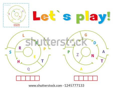 Play and write the words sheep and panda. Find a way out of the maze and make words out of letters