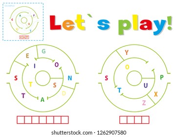 Play and write the words station and stop. Find a way out of the maze and make words out of letters