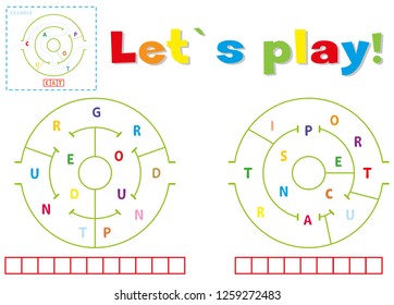 Play and write the words underground and transport. Find a way out of the maze and make words out of letters