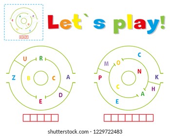 Play and write the words zebra and peacock. Find a way out of the maze and make words out of letters