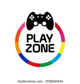 play zone sign on white background