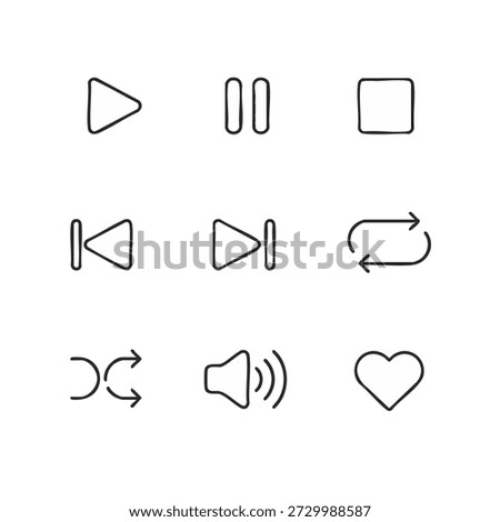 Playback and audio control icons