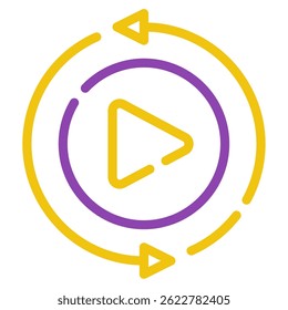 Playback Button icon, for web, app, infographic, etc