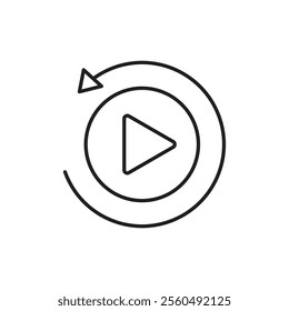 Playback icon Black and white logo
