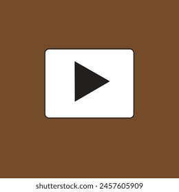 playback icon in brown background.
