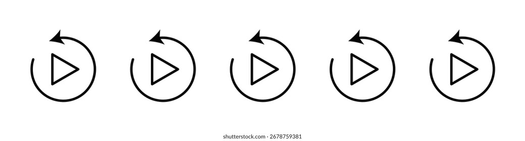 Diseño del icono de reproducción, logotipo, App, interfaz de usuario. Ilustración vectorial, EPS