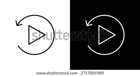 Playback icon - Line Style. symbol template design