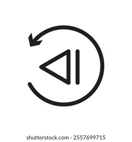 Playback icon Thin line art collection