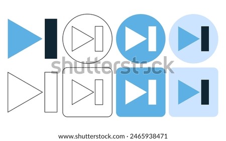 playback next icon sign symbol ui and ux design, glyphs and stroke line icon