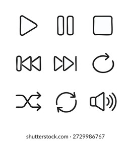 Playback and sound control icons