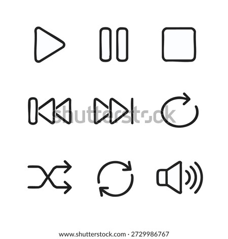 Playback and sound control icons