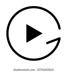 
Símbolo del icono de velocidad de reproducción diseño simple fondo blanco aislado editable.
