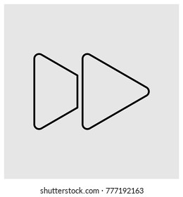 Playback speed vector line icon.