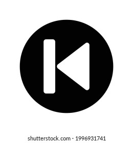 Playback vector icon, isolated on white background