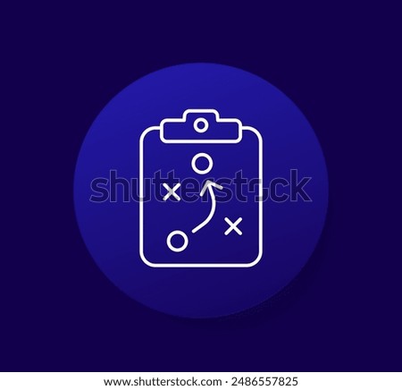 playbook or game plan icon in line style