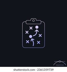 playbook, game plan vector icon