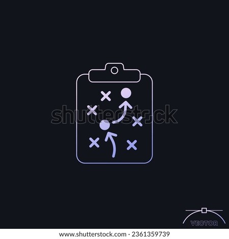 playbook, game plan vector icon