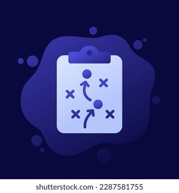 playbook icon, game plan vector design