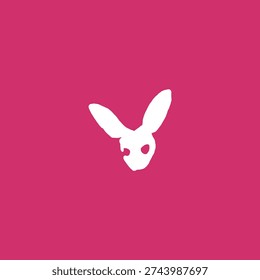 playboy bunny head logo on pink background