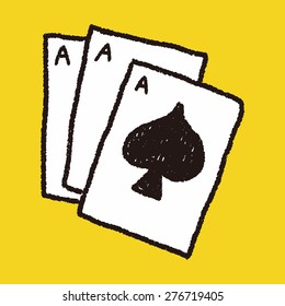 playcard doodle drawing