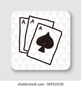 playcard doodle drawing
