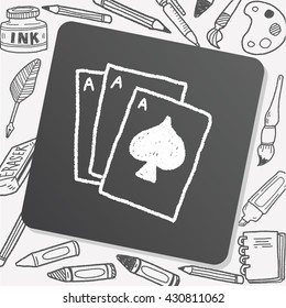playcard doodle drawing