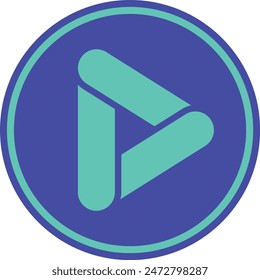 Playdapp-pla cryptocurrency logo illustrations on abstract background. 3d illustrations.