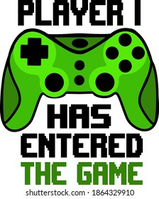 Player 1 has Enterned the game. Game joystick vector